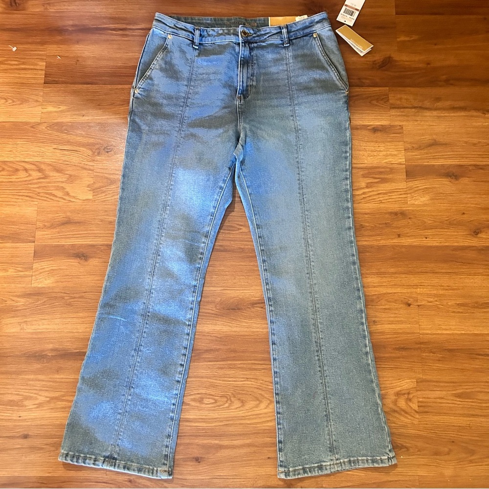 Michael Kors Selma Light Blue Flare Jeans NWT